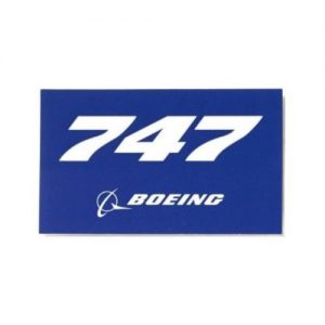 Boeing 747 Sticker Blue