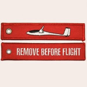 "Remove Before Flight" Schlüsselanhänger | Segelflugzeug