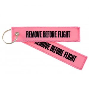 "Remove Before Flight" Schlüsselanhänger | Pink