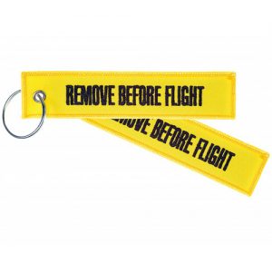 "Remove Before Flight" Schlüsselanhänger | yellow