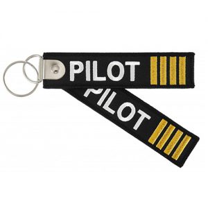 "PILOT" Schlüsselanhänger | schwarz/gold